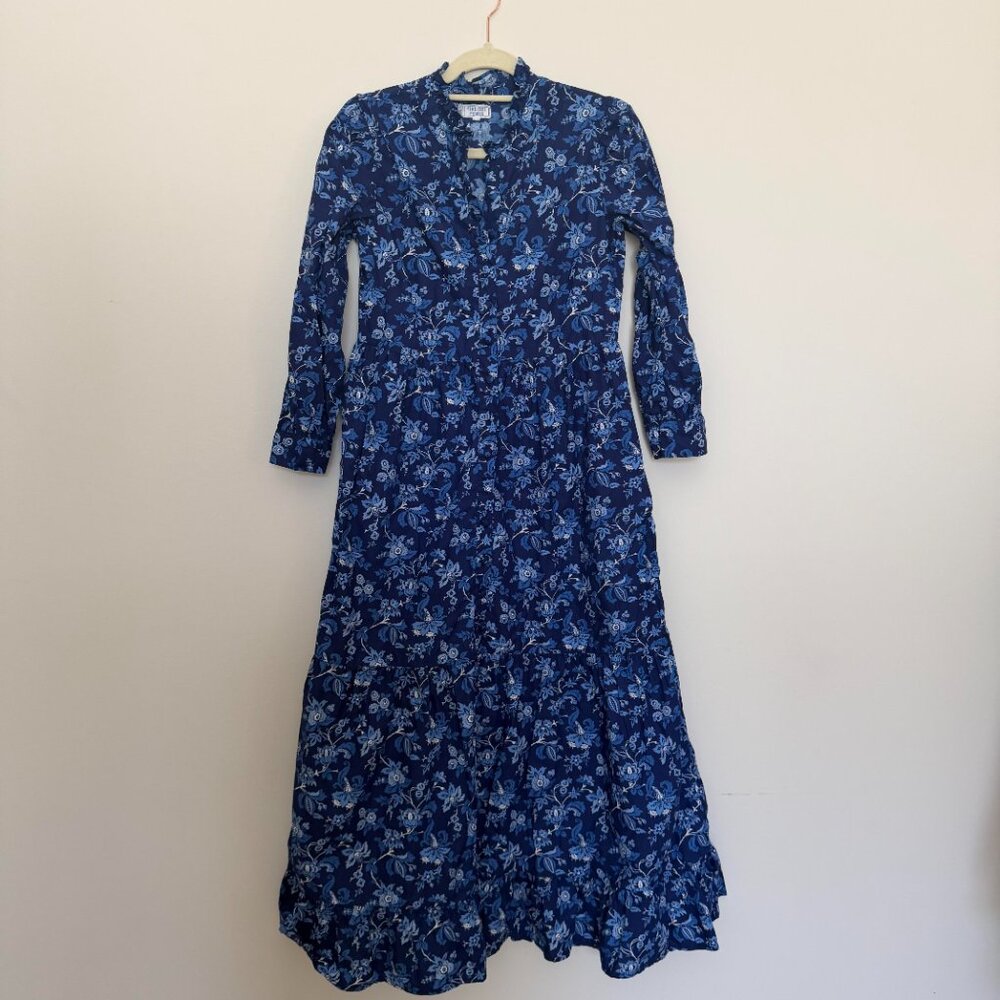 Pink City Prints Mumbai Tapestry Floral Midi Dress Cottagecore Boho - XS
